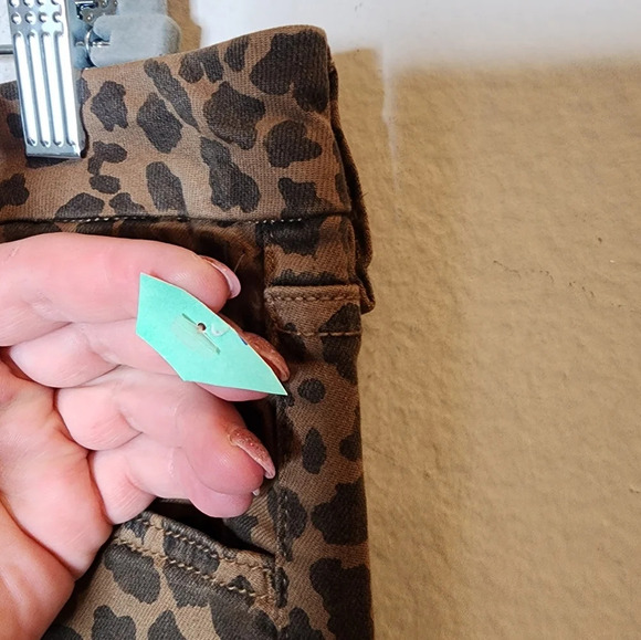 AE Curvy Super Highrise Brown Leopard Jeggings Skinny Jeans Plus Size 22 New - Picture 5 of 15